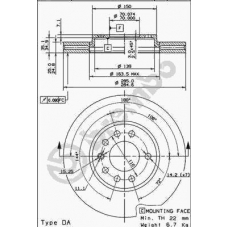 09.9165.10 BREMBO Тормозной диск