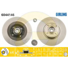 6044146 GIRLING Тормозной диск