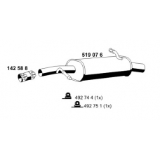 519076 ERNST Глушитель выхлопных газов конечный