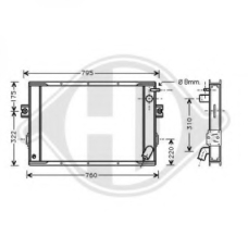8213100 DIEDERICHS Радиатор, охлаждение двигателя