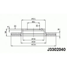 J3302040 NIPPARTS Тормозной диск