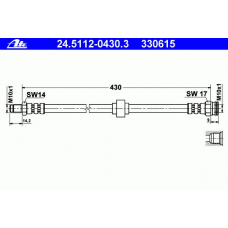 24.5112-0430.3 ATE Тормозной шланг