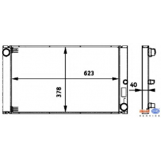 8MK 376 719-121 HELLA Радиатор, охлаждение двигателя