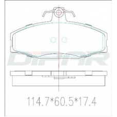 DFB3060 DITAS Комплект тормозных колодок, дисковый тормоз