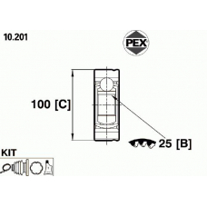 10.201 PEX Шарнир, приводной вал