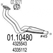 01.10480 MTS Труба выхлопного газа