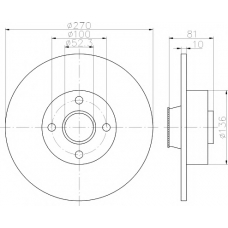 8DD 355 113-491 HELLA PAGID Тормозной диск