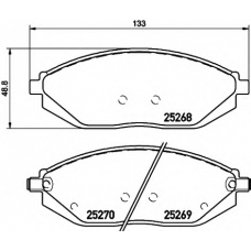 8DB 355 015-771 HELLA Комплект тормозных колодок, дисковый тормоз