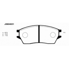 J3604021 NIPPARTS Комплект тормозных колодок, дисковый тормоз