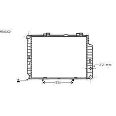 MSA2202 AVA Радиатор, охлаждение двигателя