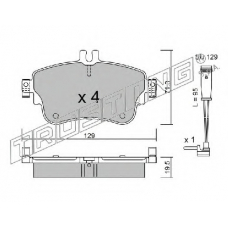 980.0W TRUSTING Комплект тормозных колодок, дисковый тормоз