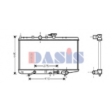 510048N AKS DASIS Радиатор, охлаждение двигателя