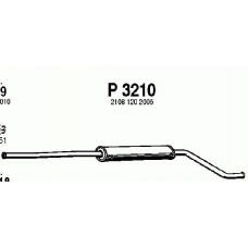 P3210 FENNO Средний глушитель выхлопных газов