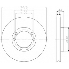 8DD 355 117-581 HELLA Тормозной диск