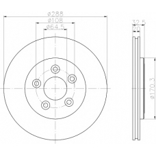 8DD 355 122-142 HELLA PAGID Тормозной диск