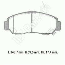 IBD-1487 IPS Parts Комплект тормозных колодок, дисковый тормоз