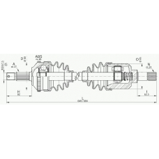 DRS6243.00 OPEN PARTS Приводной вал