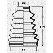 BCB2830 BORG & BECK Пыльник, приводной вал