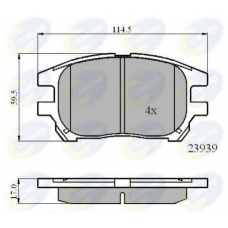 CBP01212 COMLINE Комплект тормозных колодок, дисковый тормоз