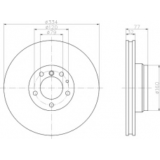 8DD 355 104-241 HELLA PAGID Тормозной диск