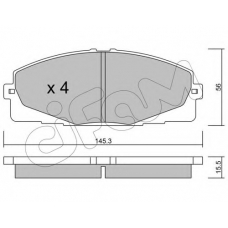 822-883-0 CIFAM Комплект тормозных колодок, дисковый тормоз