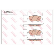 GDB7898 TRW Комплект тормозных колодок, дисковый тормоз