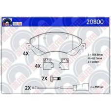 20800 GALFER Комплект тормозных колодок, дисковый тормоз
