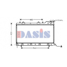 350017N AKS DASIS Радиатор, охлаждение двигателя