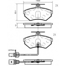 K606302 Vema Комплект тормозных колодок, дисковый тормоз