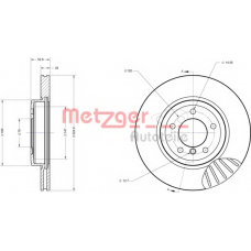 6110172 METZGER Тормозной диск