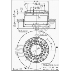 08.5952.10 BREMBO Тормозной диск