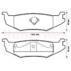 571516B BENDIX Комплект тормозных колодок, дисковый тормоз