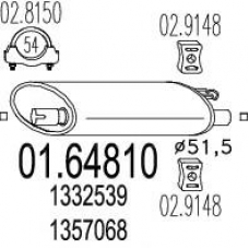 01.64810 MTS Глушитель выхлопных газов конечный