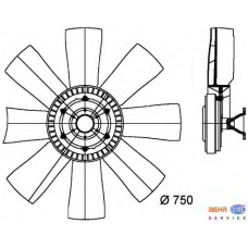 8MV 376 727-151 HELLA Вентилятор, охлаждение двигателя