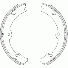 Z4708.00 WOKING Комплект тормозных колодок, стояночная тормозная с