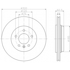 8DD 355 107-681 HELLA PAGID Тормозной диск