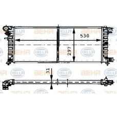 8MK 376 715-434 HELLA Радиатор, охлаждение двигателя