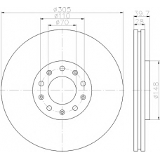 MDC2157 MINTEX Тормозной диск