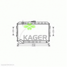 31-0672 KAGER Радиатор, охлаждение двигателя