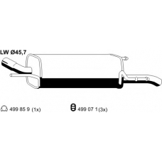 052276 ERNST Глушитель выхлопных газов конечный