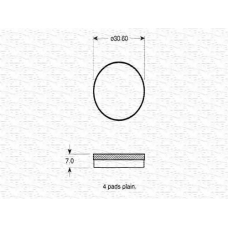 363702160720 MAGNETI MARELLI Комплект тормозных колодок, дисковый тормоз