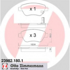 23982.180.1 ZIMMERMANN Комплект тормозных колодок, дисковый тормоз