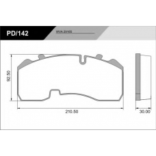 PD/142_CV Advanced FRAS-LE Комплект тормозных колодок, дисковый тормоз