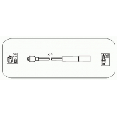 JP345 JANMOR Комплект проводов зажигания