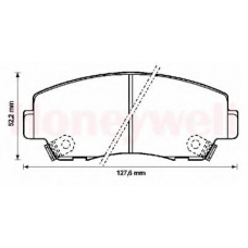 572279B BENDIX Комплект тормозных колодок, дисковый тормоз