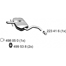 152051 ERNST Средний глушитель выхлопных газов