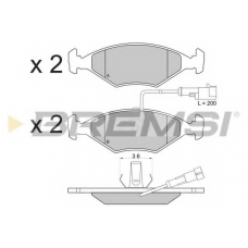 BP2776 BREMSI Комплект тормозных колодок, дисковый тормоз