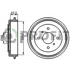 5020-0059 PROFIT Тормозной барабан