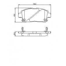 0 986 424 534 BOSCH Комплект тормозных колодок, дисковый тормоз