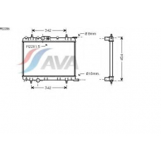 PE2206 AVA Радиатор, охлаждение двигателя